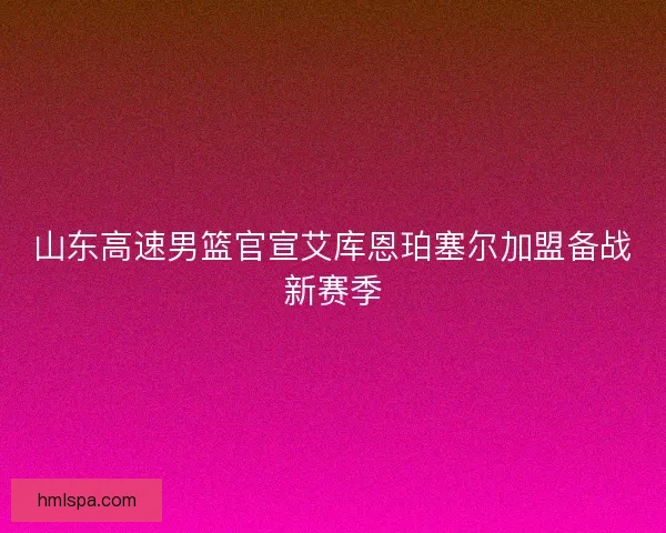 山东高速男篮官宣艾库恩珀塞尔加盟备战新赛季